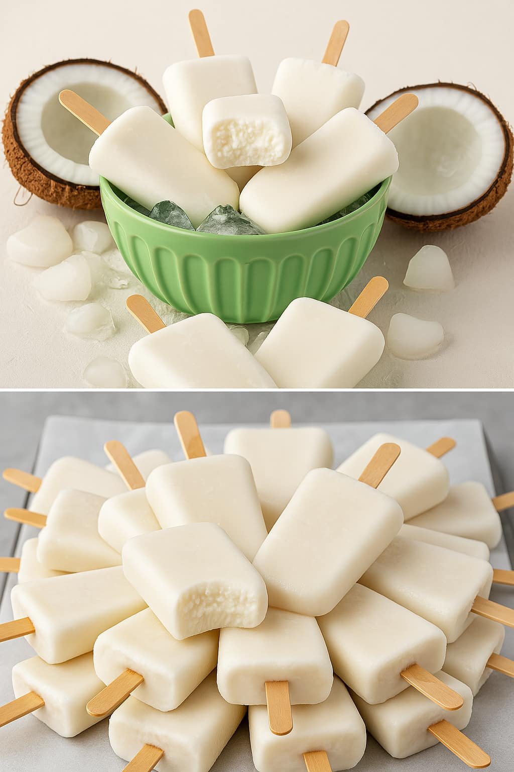 🍧 Picolé Cremoso de Coco – Refrescante e Fácil de Fazer!