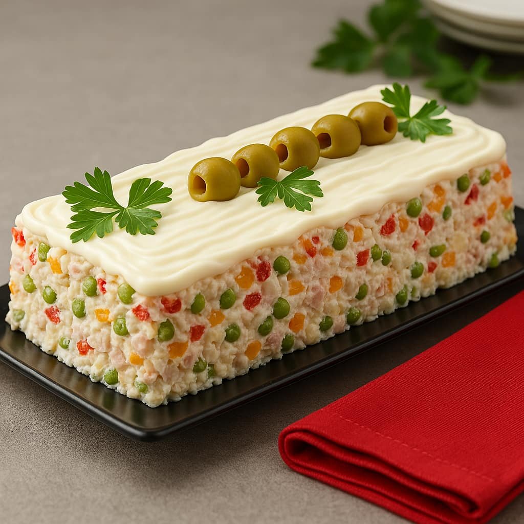 🥪 Torta Fria Salgada – Cremosa, Colorida e Perfeita para Reuniões!