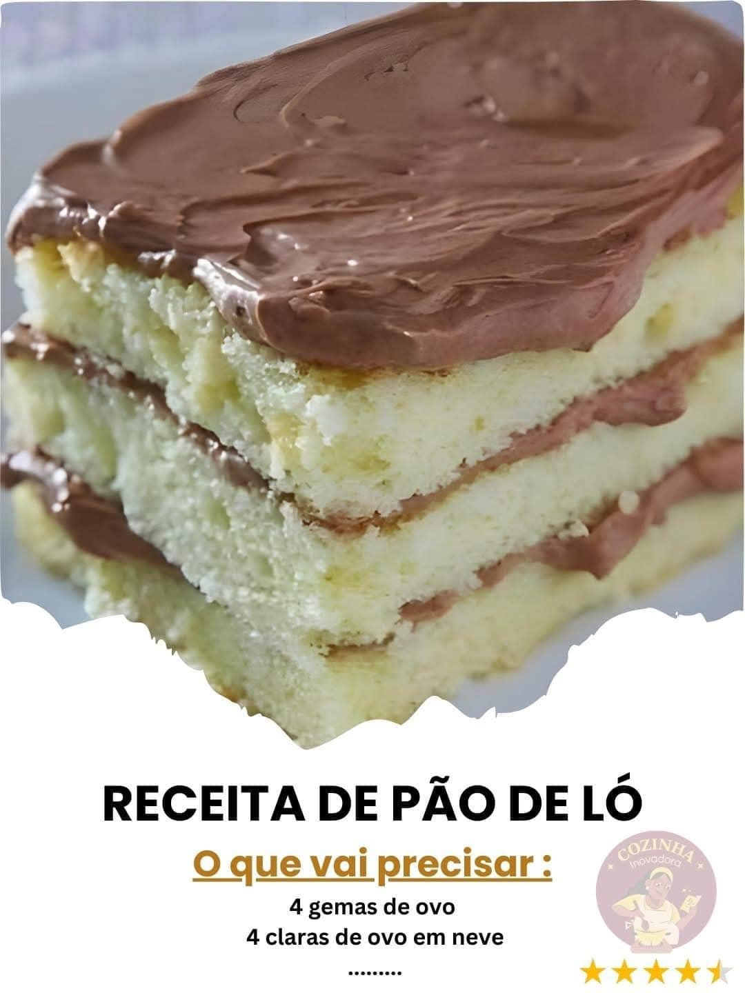🍰 Receita de Pão de Ló Fofinho ❤