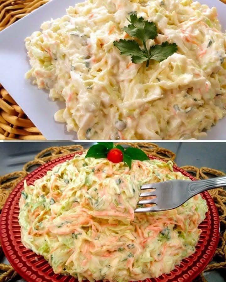 🥬 Salada de Repolho Super Cremosa.