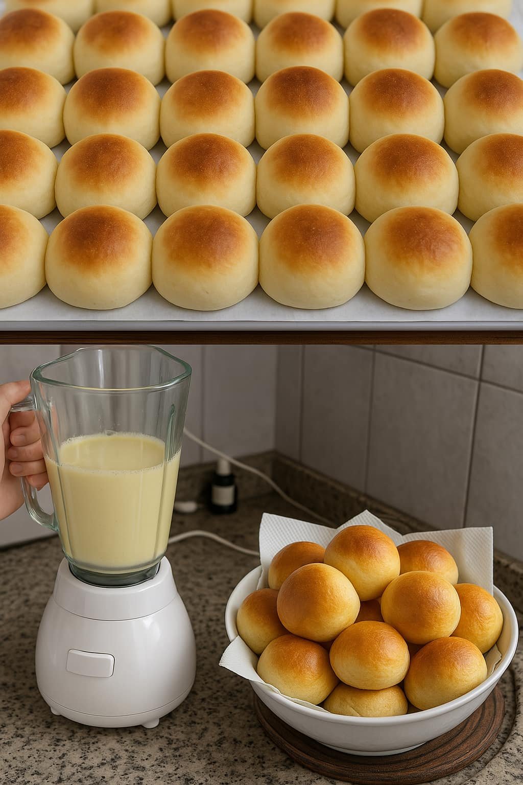 🍞 Pãozinho de Liquidificador Fácil.
