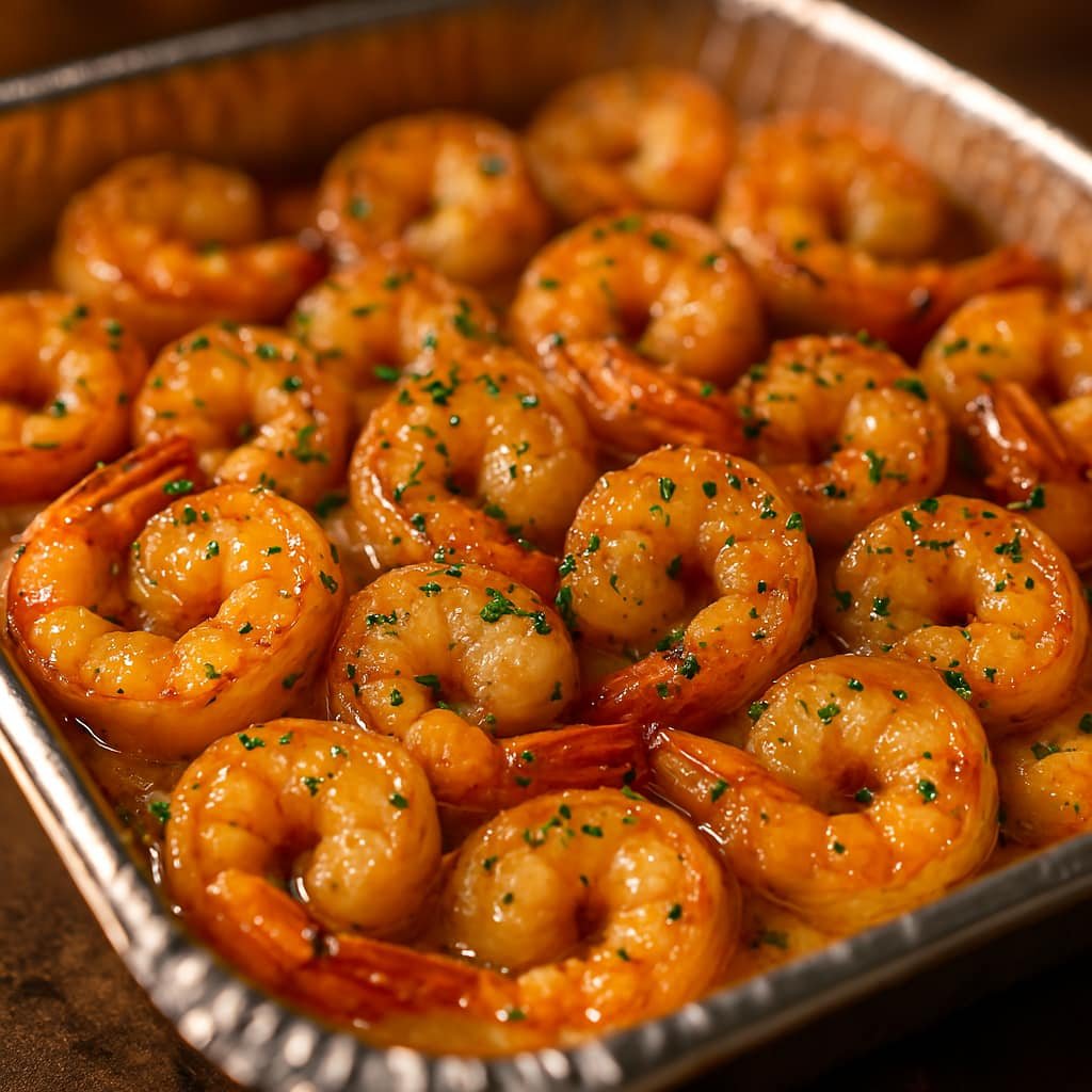 🍤 Camarão Assado com Manteiga de Alho.
