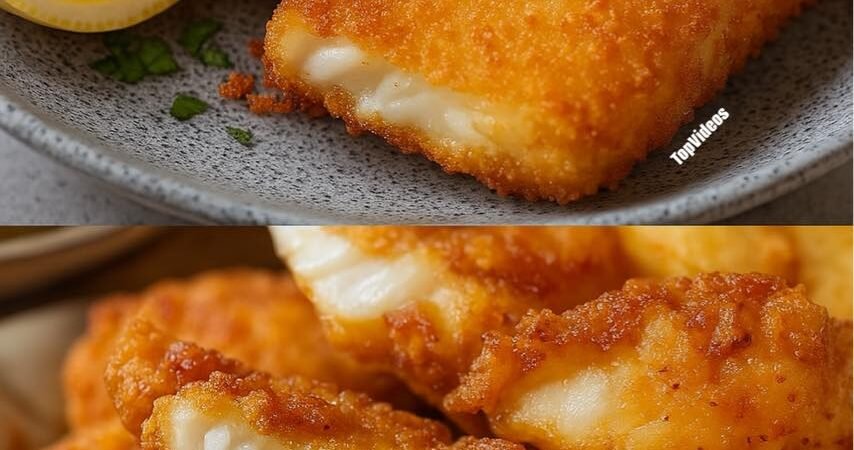 🐟 Filé de Peixe Empanado Crocante.