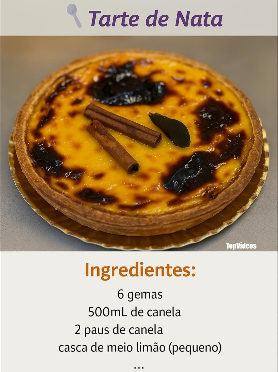 🍮 Torta de Nata DELICIOSO!