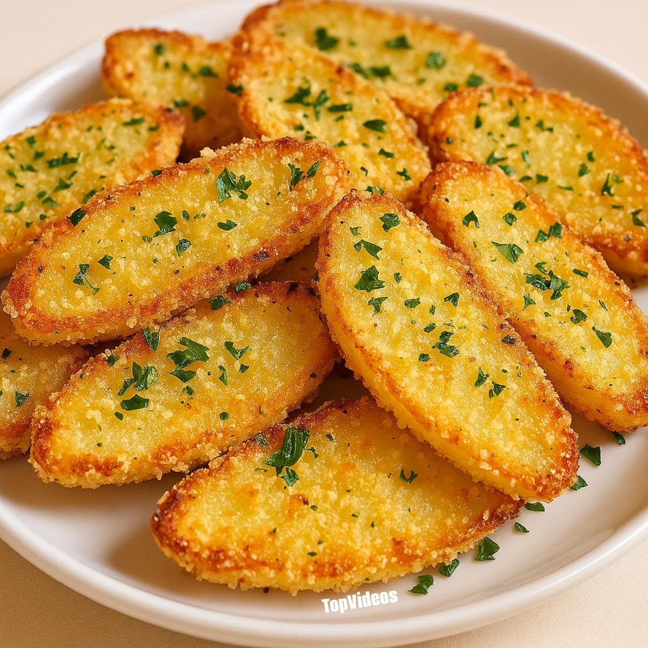✨ Batatas Assadas com Alho e Parmesão.
