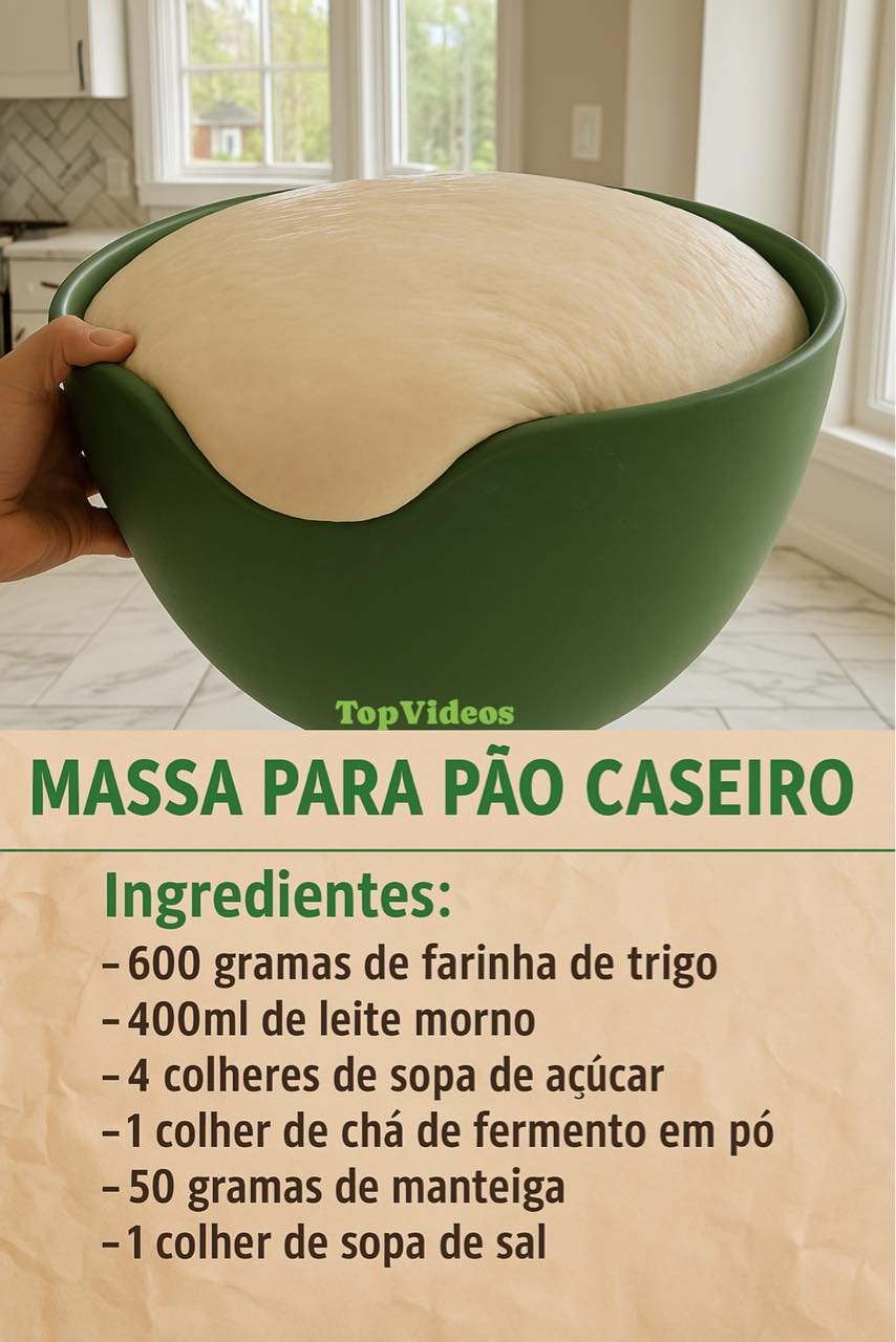 🍞 Massa para Pão Caseiro Fofinho e Saboroso.