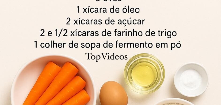 🥕🍰 Bolo de Cenoura Fofinho e Saboroso