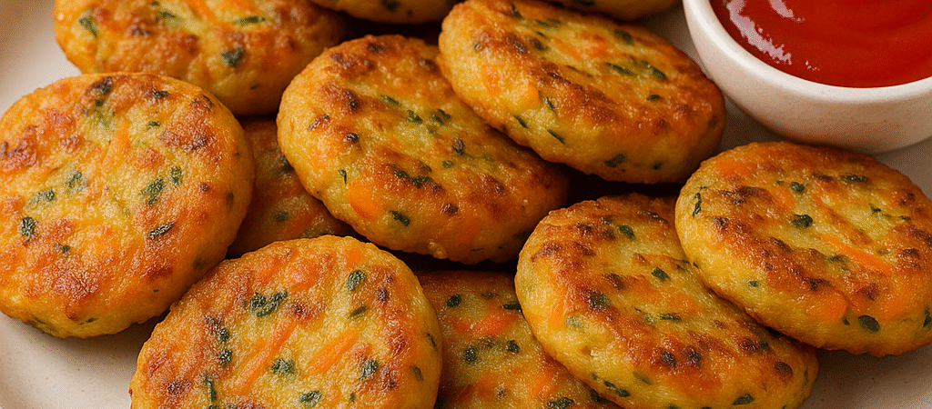 Bolinhos de Legumes Fritos 🥕🥔 – Fáceis e Crocantes