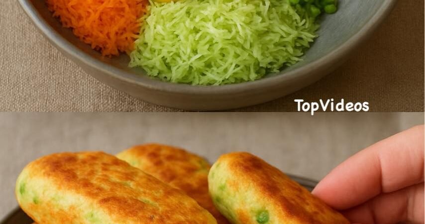 Bolinho de batata, cenoura e abobrinha🥕